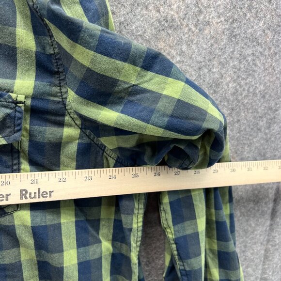 Reeltree Shirt Men 2XL Green Black Plaid Check Western Pearl Snap  XXL Outdoors - Picture 8 of 14